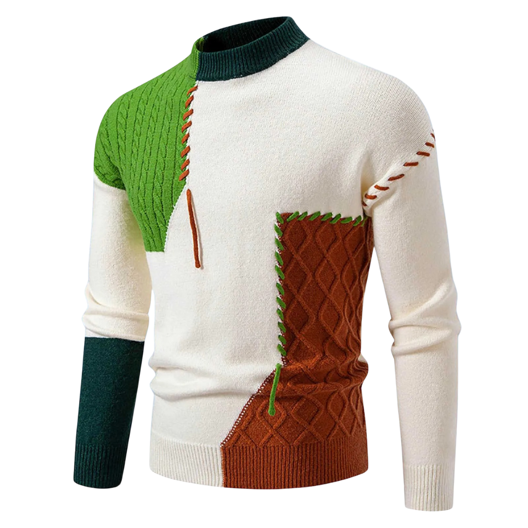 Loro™ - Artistic patchwork sweater
