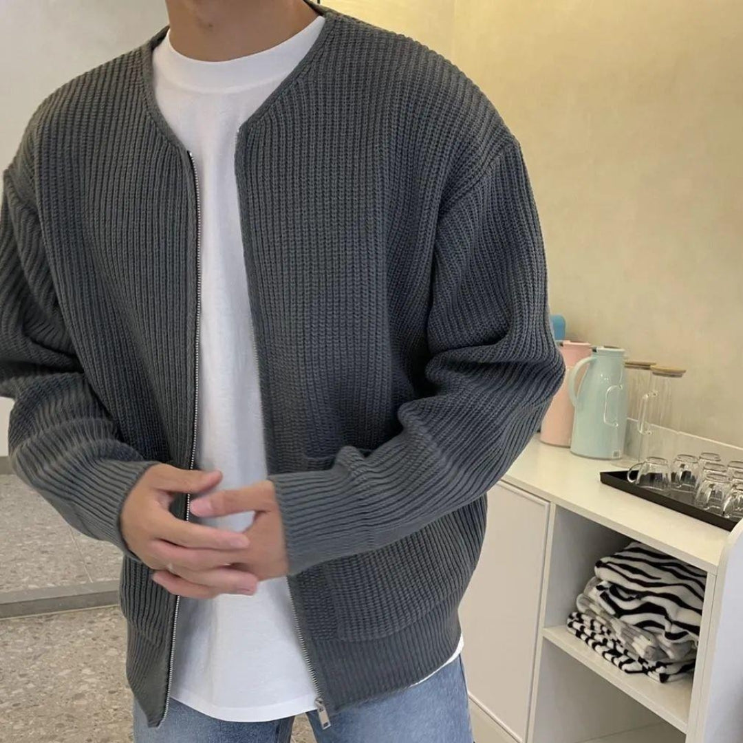 Liam™ - Lightweight knitted zip sweater