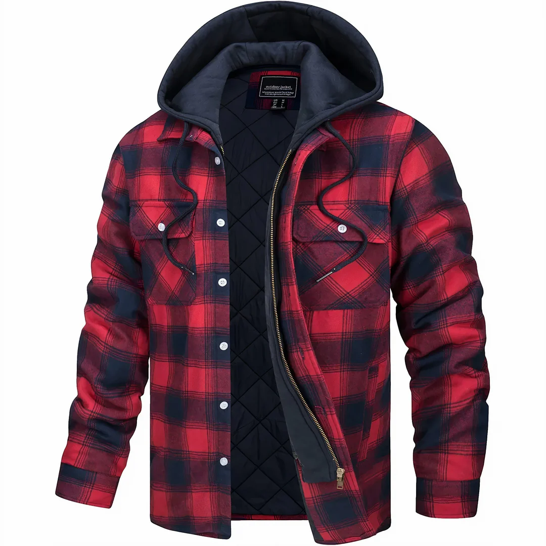 Vano™ – Checked zip hoodie