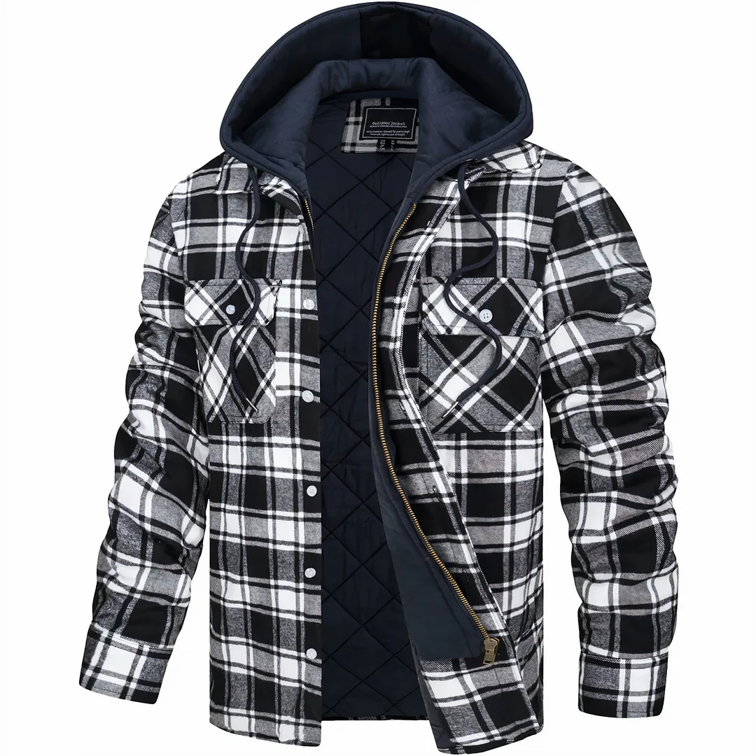 Vano™ – Checked zip hoodie