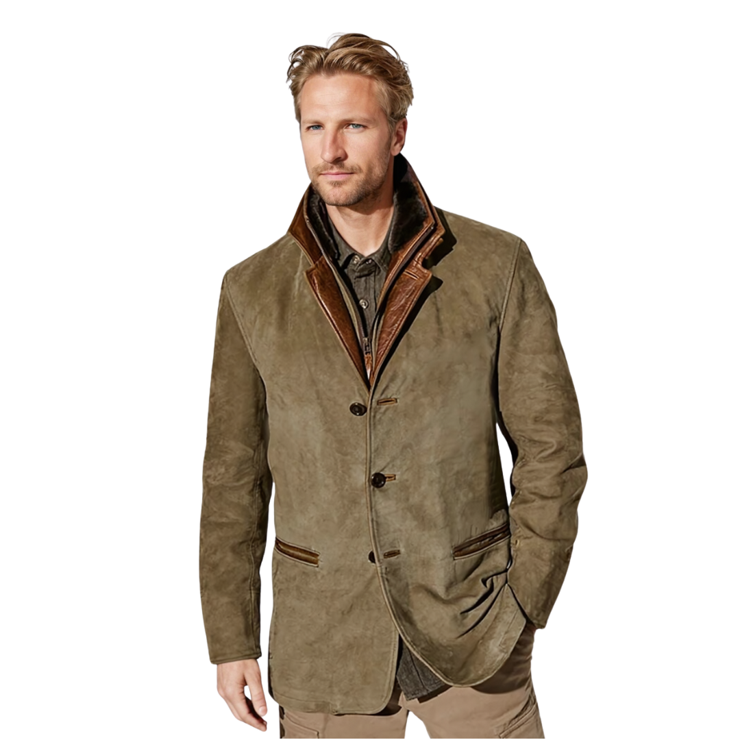 Lukaz™ - Stylish vintage suede coat