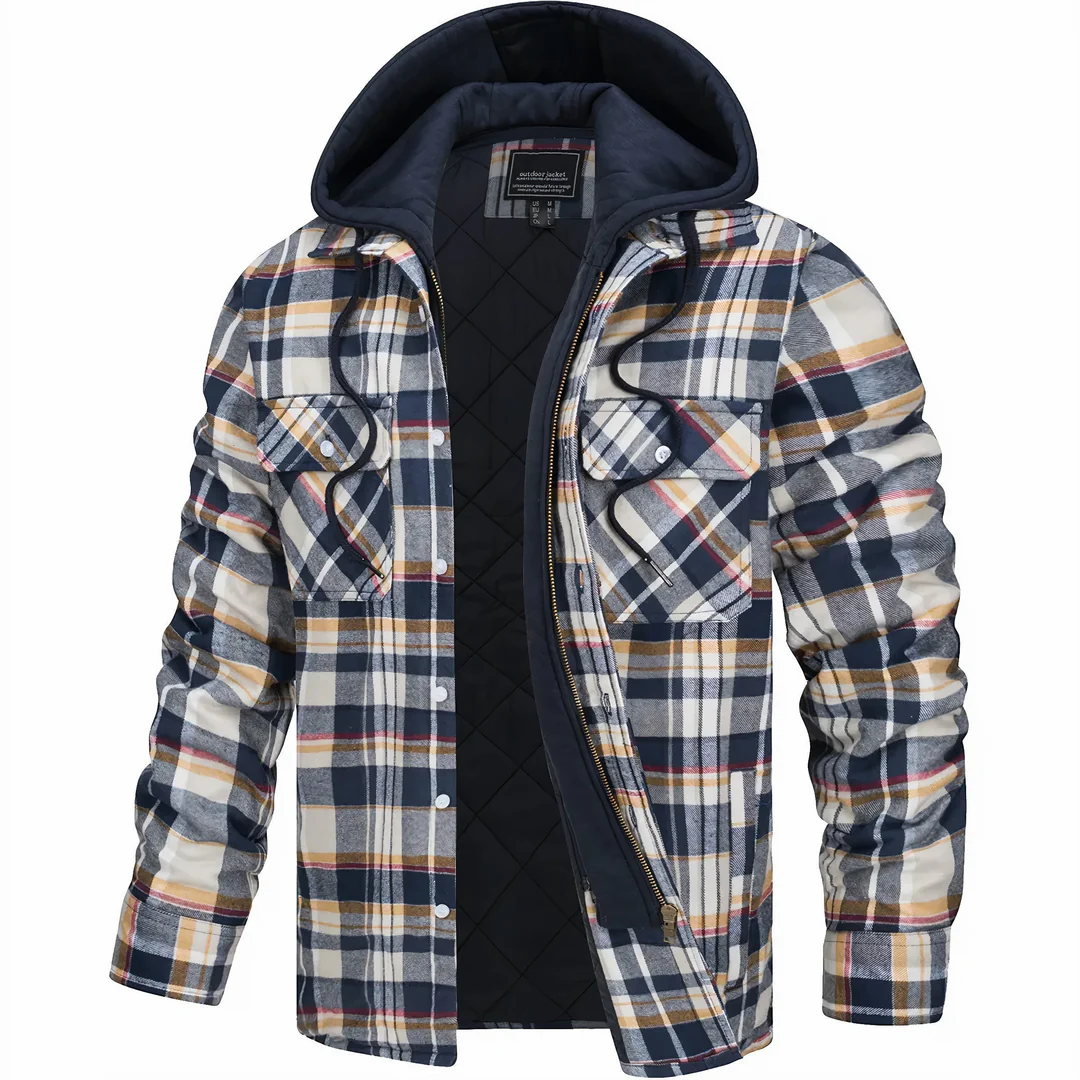 Vano™ – Checked zip hoodie