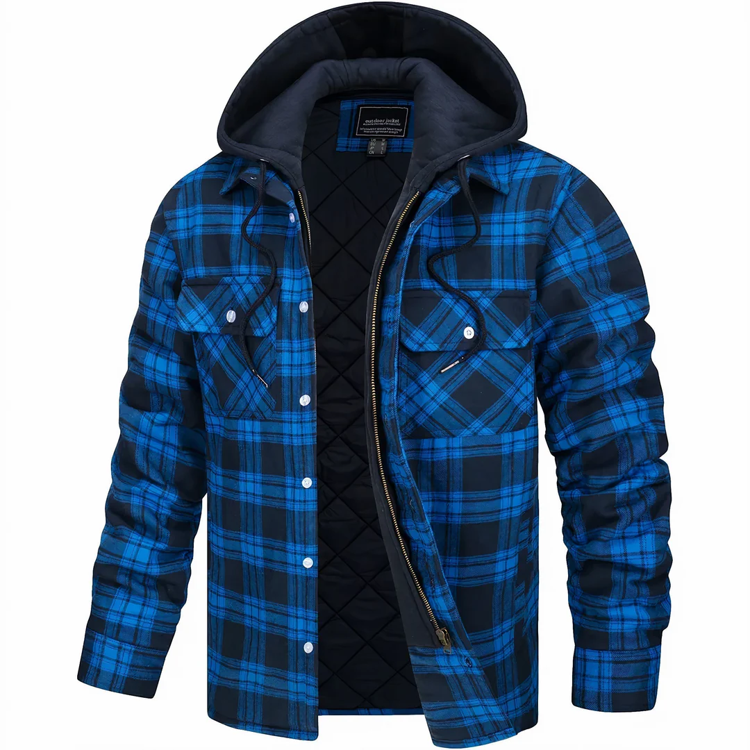 Vano™ – Checked zip hoodie