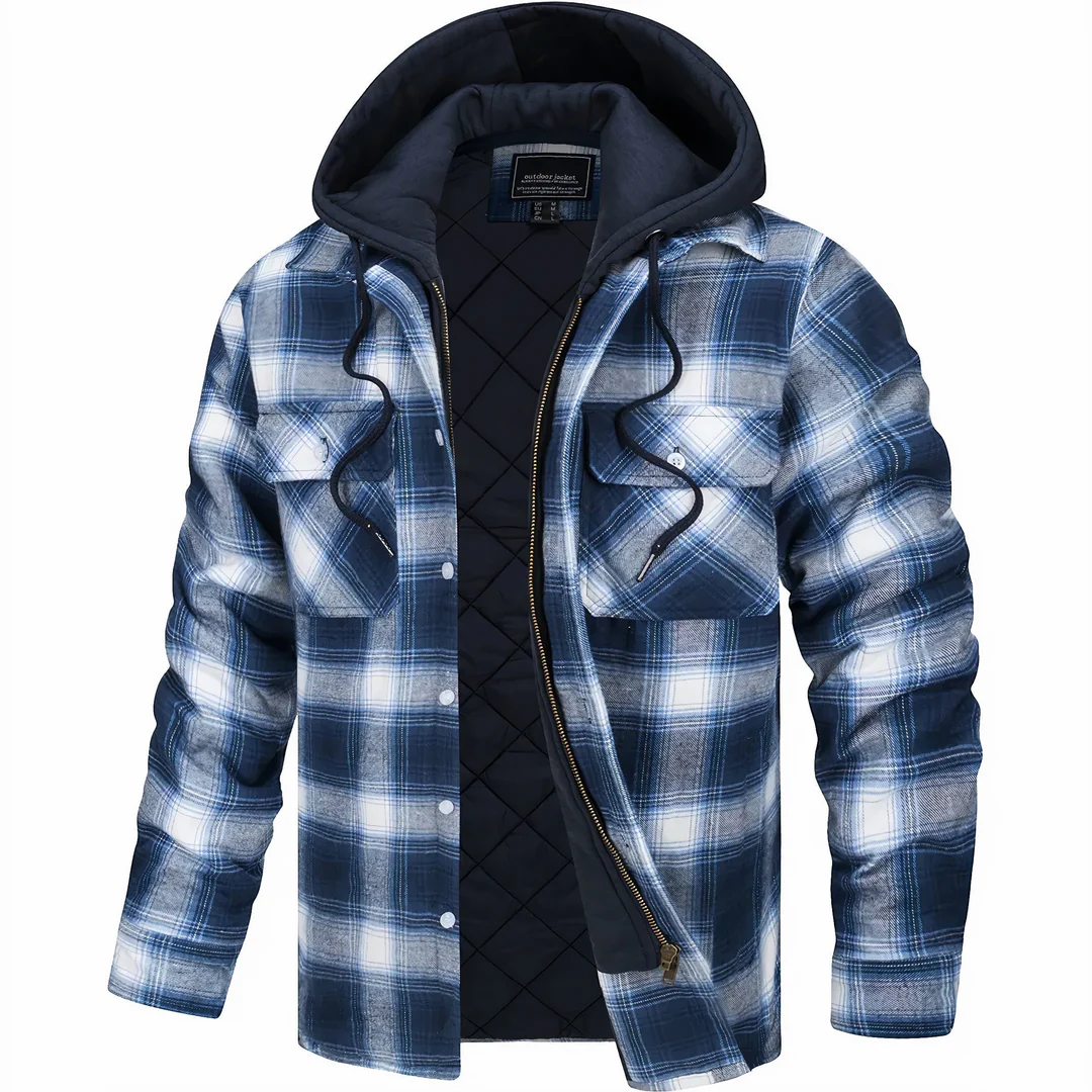 Vano™ – Checked zip hoodie